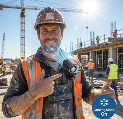 ClipFan™ Portable A/C For Construction, Roofing & Outdoor Work.